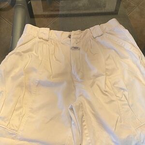 White Vintage High-Waist Pleated Pants
